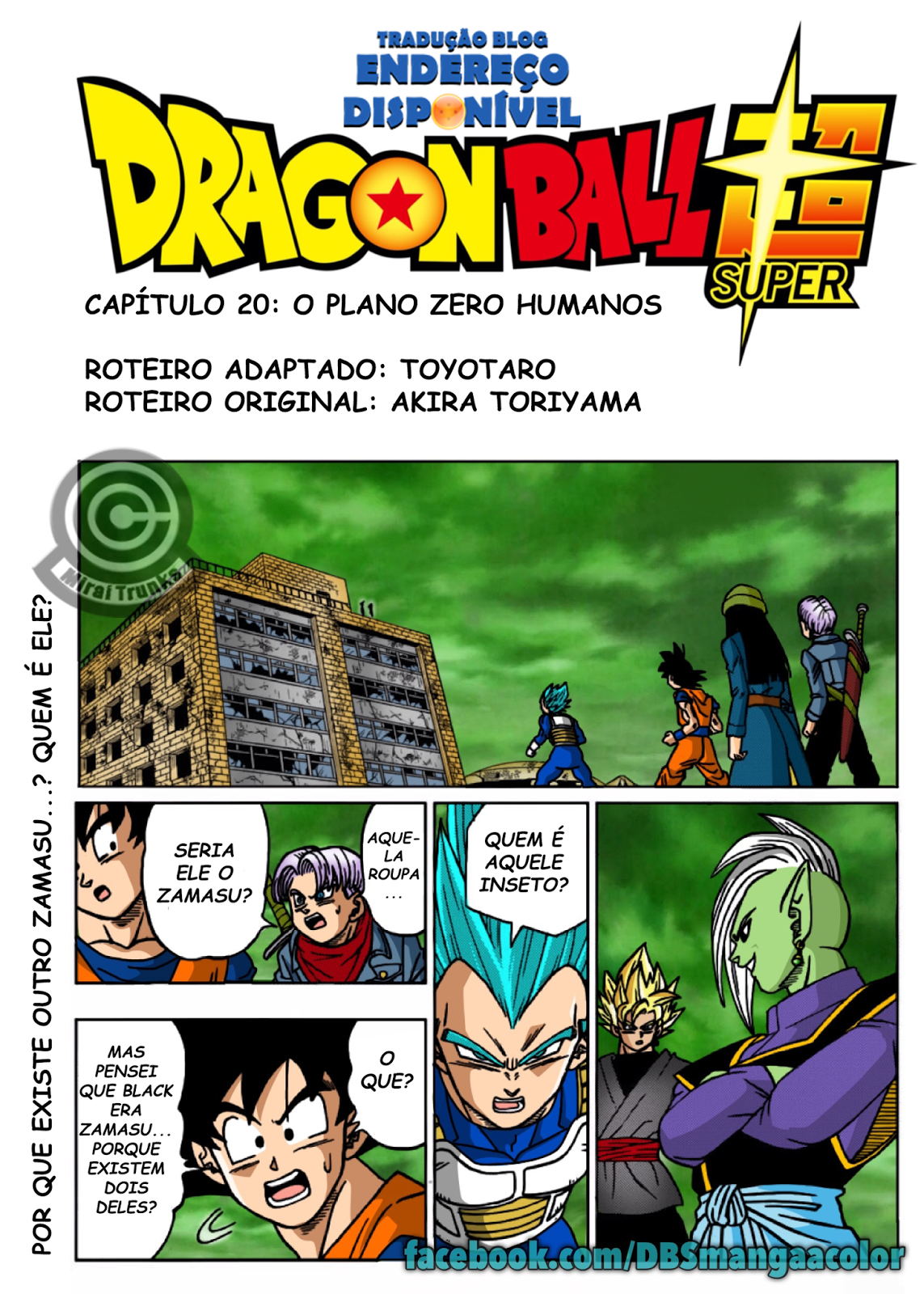 Endereço Disponível: Capítulo 20 do Mangá de Dragon Ball Super Traduzido -  O Plano Zero Humanos
